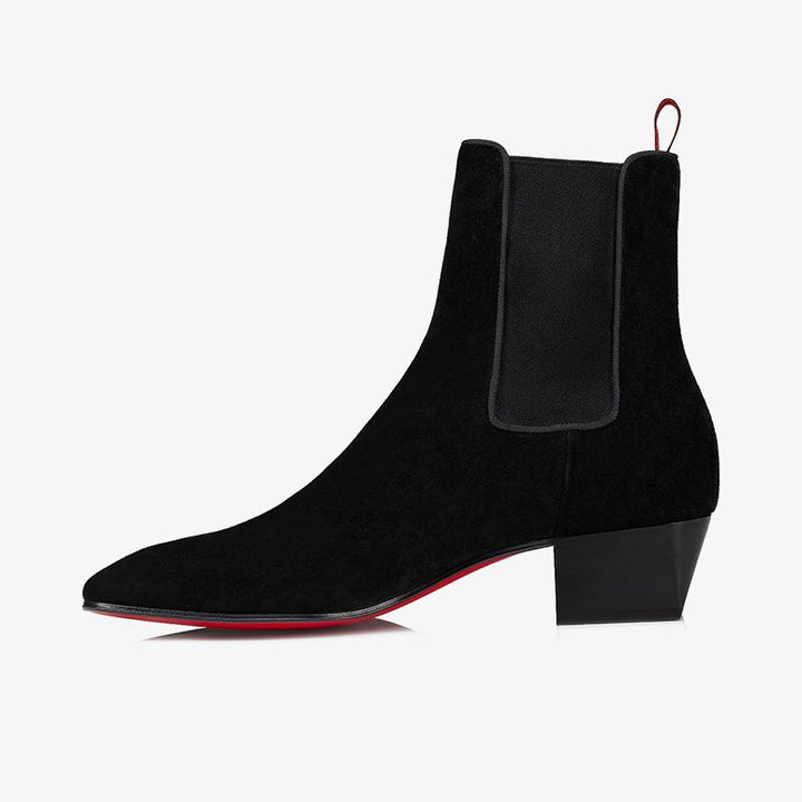 Suede Ankle Boot with Square Heel - ARNO CONTI